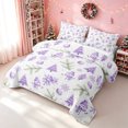 thumbnail image 3 of Erosebridal Christmas Snowman Twin Quilt Set, Pink Tree Twin Coverlet Set, White Purple, 2 Pieces, 1 Bedspread and 1 Pillowcase, 3 of 7