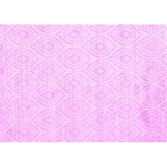 Ahgly Company Indoor Rectangle Abstract Pink Contemporary Area Rugs, 6' x 9'