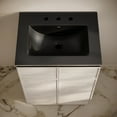 thumbnail image 4 of St. Tropez 24" Freestanding Bathroom Vanity in White Oak with Black 3-Hole Widespread Sink Top, 4 of 6