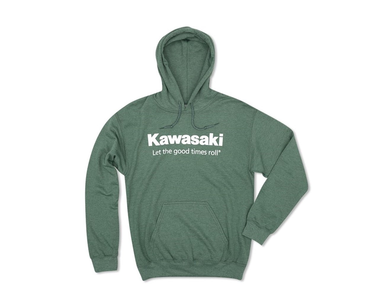 terrorist Plante Rådgiver Kawasaki Let The Good Times Roll Pullover Green Hooded Sweatshirt  K002-1302-GN - Walmart.com