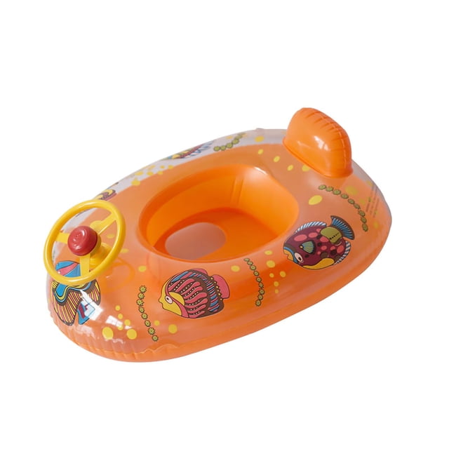 Barco de natación inflable para bebés, flotador de natación inflable para bebés, barco de anillo de natación inflable, barco de natación para piscina construido para precisión