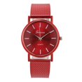thumbnail image 2 of Fsqjgq Minimalist Dress Watches for Men Alloy Stainless Steel Quartz Wrist Watch Digital Analog Watches Red, 2 of 3