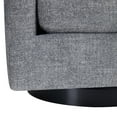 thumbnail image 5 of CHITA Swivel Accent Chair Fabric, Round Barrel Arm Chair Living Room, Pebble Gray&Black Base, 5 of 14