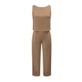 thumbnail image 2 of Rovga Women Sets Outfits Suit Fashion Comfortable Vest And Long Pants Solid Color Top Set Suit Top Pants Clothes Sets Dailywear, 2 of 8