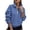# Royal Blue, variant on Domzest Quarter Zip Pullover for Women Oversized Fleece Collared Sweatshirts Trendy Long Sleeve Pullover Tops Daily Outfits Gray XL
