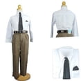 thumbnail image 3 of New Boy Kid Formal Wedding Party Church School Uniform White Shirt + Tie sz 4-7, 3 of 5