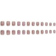 thumbnail image 2 of FSTDelivery Nail Stuff for Beginners, 24 Pieces Of Short Square Fashion Style Rhinestone Flower White French Flash Wear Nail Art Nail Pieces, DIY Nails at Home, Christmas Birthday Gifts for Women, 2 of 6