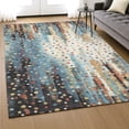 thumbnail image 6 of Addison Rugs Mayfield Premium Machine Washable Transitional Geometric Teal Rectangle Rug, 5' x 7'6", 6 of 6