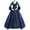 ZB-Navy, variant on Jsaierl Vintage Dresses for Women Plus Size Ball Gowns Flare Sleeve Dresses A-Line Swing Maxi Dresses Square Neck Empire Waist Cocktail Party Dresses
