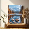 thumbnail image 6 of Mountain Lake Reflection Canvas Print/Wall Art，Suitable for Living Room，Bedroom，Office，Bathroom，and Hotel Decoration., 6 of 8