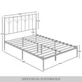 thumbnail image 6 of Castle Place Contemporary Queen Size Metal Platform Bed, Brown, 6 of 7