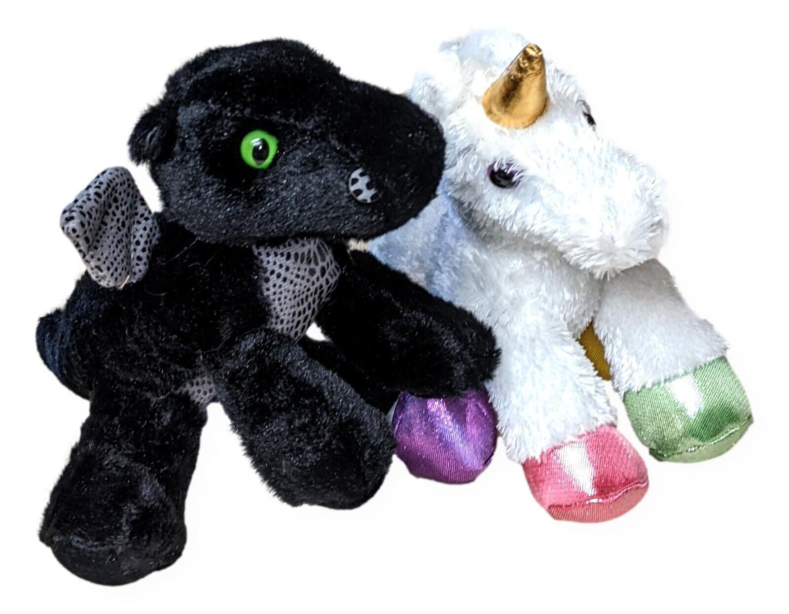 PRISM UNICORN & MIDNIGHT DRAGON Mini Flopsie 8" Stuffed Animal Plush by Aurora - Walmart.com