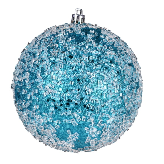 Vickerman 10" Turquoise Glitter Hail Ball Ornament
