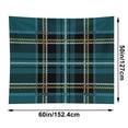 thumbnail image 2 of Traditional Blue Tartan Wall Tapestry 50"x60" Lightweight, Wrinkle-Resistant Hanging Blanket for Bedroom Living Room Decor, 2 of 6
