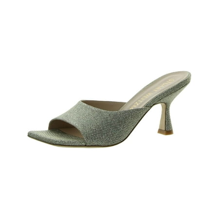 

Stuart Weitzman Womens Metallic Square Toe Mules