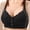 A_ Black, variant on Large Bust Front Clip Wireless Tank Bra, Adjustable Straps Side Contour Anti-Droop Workout Everyday Bralette Beige 40