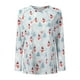 thumbnail image 4 of Camiseta de manga larga con estampado navideño informal con cuello en V para mujer a la moda Fridja  fhghd2356, 4 of 8