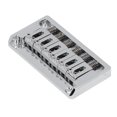 thumbnail image 3 of Chevalet de guitare électrique 6 cordes, chevalet traversant en laiton sans vibrato avec clé pour guitare électrique chromée, 3 of 4
