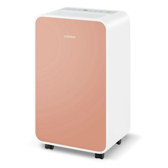 Costway Dehumidifier for Home Basement 32 Pints/Day 3 Modes Portable up to 2500 Sq. Ft Pink