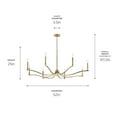thumbnail image 6 of 52697CPZ Kichler Lighting Malene - 8 Light Chandelier-25 Inches Tall and 52 Inches Wide-Champagne Bronze Finish, 6 of 6