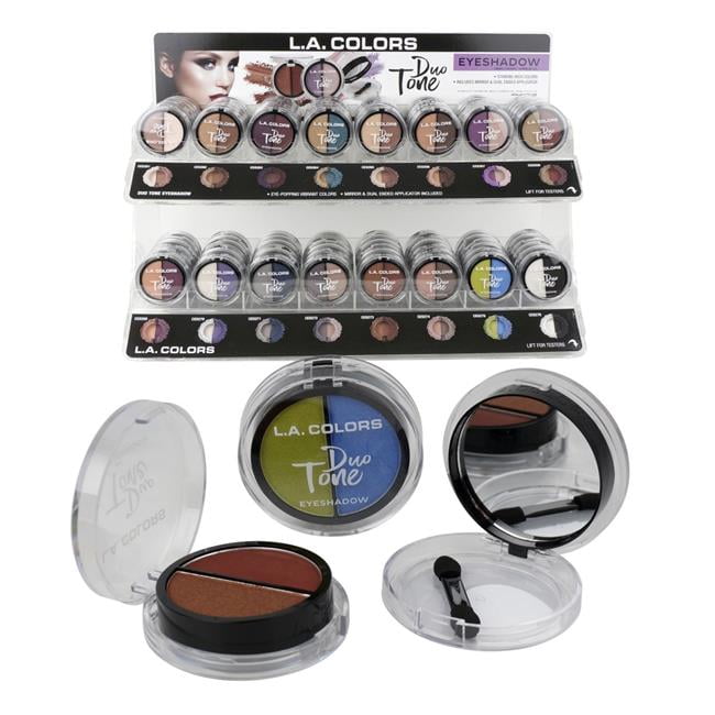 L.A. Colors Duo Tone Eyeshadow Assorted Color, Case of 144