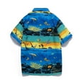 thumbnail image 6 of Fesfesfes Short Sleeve Shirt for Mens Hawaiian Print Lapel Short Sleeve Shirt, 6 of 7