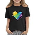thumbnail image 6 of breaise Valentines Day Graphic Tshirt for Kids Girl Boy Short Sleeve Crewneck Tshirt Soft Cotton Print Tops, 6 of 9