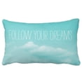 thumbnail image 1 of RYLABLUE Turquoise Blue Inspirational Lumbar Pillowcase Cover 20x30 inch, 1 of 1
