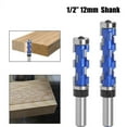 thumbnail image 3 of 12mm 1/2" Shank Double Bearing Spiral Flush Trim Router Bit Milling Cutter Engraving Machine Router Bit Set , High Precision, 3 of 4
