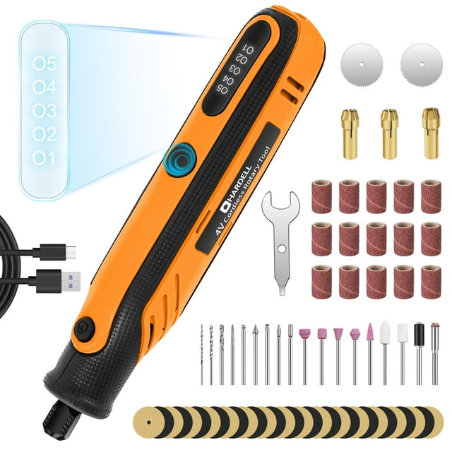 Herramienta giratoria HARDELL Mini inalámbrica de 4 V con 69 accesorios