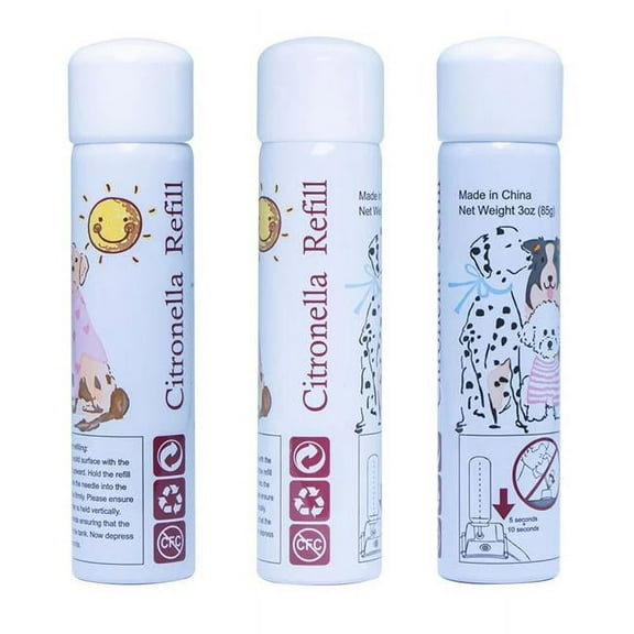 Pet Life ANB4-3RF Auto-Myst 3-Level Sensitivity of Spray & Tone Anti-Bark Dog Collar - 3 Refill Bottles - White - One Size