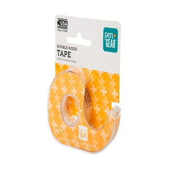 Pen + Gear Double Sided Tape, Clear, 1/2" x 400", 1 Roll with Dispenser