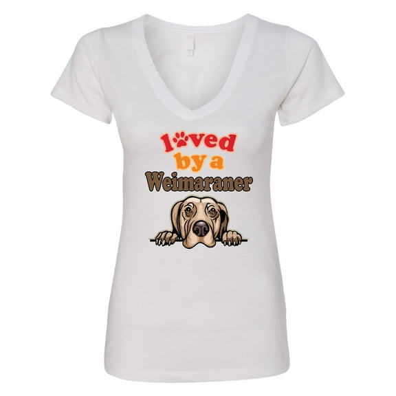 Inktastic Weimaraner Dog Gifts Women's V-Neck T-Shirt
