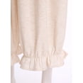 thumbnail image 6 of TSSOE Women Wide Leg Long Bloomers Pants Ruffle Elastic Waist Loose Fit Trousers Suitable for Office & Parties White S, 6 of 7