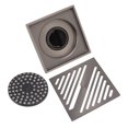 thumbnail image 3 of Bathroom Floor Drain, Stainless Steel Improve Water  Square Floor Drain Easy Cleaning Recessed Design  For Garage, 3 of 8