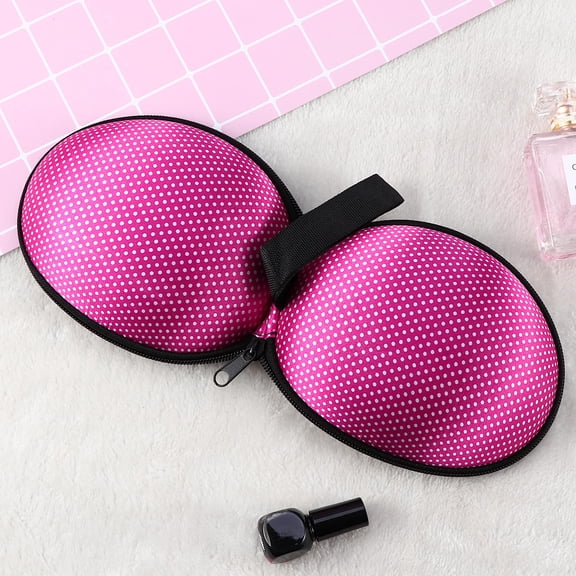 ROMANSENTIAL Leopard Bag Bra Case Silicone Organizer for Women Travel Storage Protection 1Pack