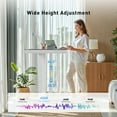 thumbnail image 5 of CHITOOMA Glass Top Electric Standing Desk with Drawer, 48'' x 24'' Electric Height Adjustable Desk with USB Charging Ports, Sit Stand up for Home Office, 5 of 7