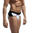 thumbnail image 4 of Ausyst Mens Swim Trunks New Summer Fashion Flat-Corner Beach Sports Swimming Shorts Swimsuit Clearance, 4 of 6