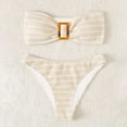 thumbnail image 4 of Afdoent Womens Bikini Sets Womens Stripe Printed Beach New Strapless Split Triangle Bikini Swimsuit Bathing Suit 2026 Summer Beachwear, 4 of 6