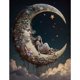 thumbnail image 5 of Pintura de diamante 5D DIY, cuentas cuadradas completas, Kit de chica en la luna, decoración del hogar, 30x40cm, 5 of 9