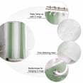 thumbnail image 5 of Shower Curtain Bathroom Set Abstract Green White Gradient Waterproof Fabric Shower Curtains with Grommets&Hooks Minimalist Stripe Color Ombre Privacy Bath Curtain for Bathtub 48x72in, 5 of 7