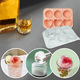 thumbnail image 4 of moldes para cubitos de hielo con forma de rosas, bandeja para cubitos de hielo con forma de corazón, molde de silicona para hielo, máquina para hacer hielo para cócteles de whisky, color rosa, 4 of 6
