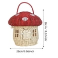 thumbnail image 6 of XINGXIANG Mushroom Basket with Lid,Easter Basket for Kids,Mushroom Storage Basket,Handmade Rattan Basket,Portable Picnic Basket,Woven Shelf Organizer for Doll House,Home Decoration(Red Top), 6 of 6