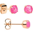 thumbnail image 2 of Body Candy 20G Plated Steel Iridescent Pink Rosy Stud Earrings Set of 3 Pierced Post Fashion Earrings Women, 2 of 4