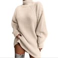 thumbnail image 5 of Automne et Hiver Robe Chandail à Manches Longues raglan Demi-Col Roulé, 5 of 5