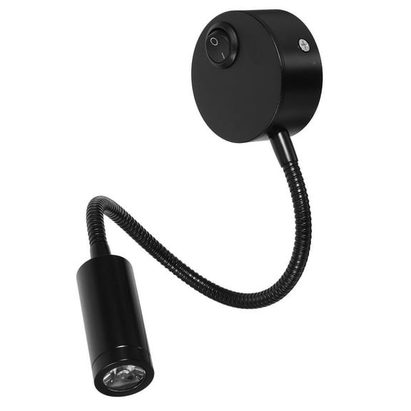 STOBOK 2Pcs LED Rope Wall Lamp Black Aluminum Bedside Light Decor for Living Room