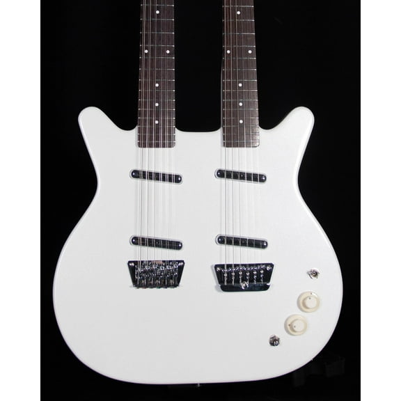 Danelectro 6/12 Doubleneck, White Pearl
