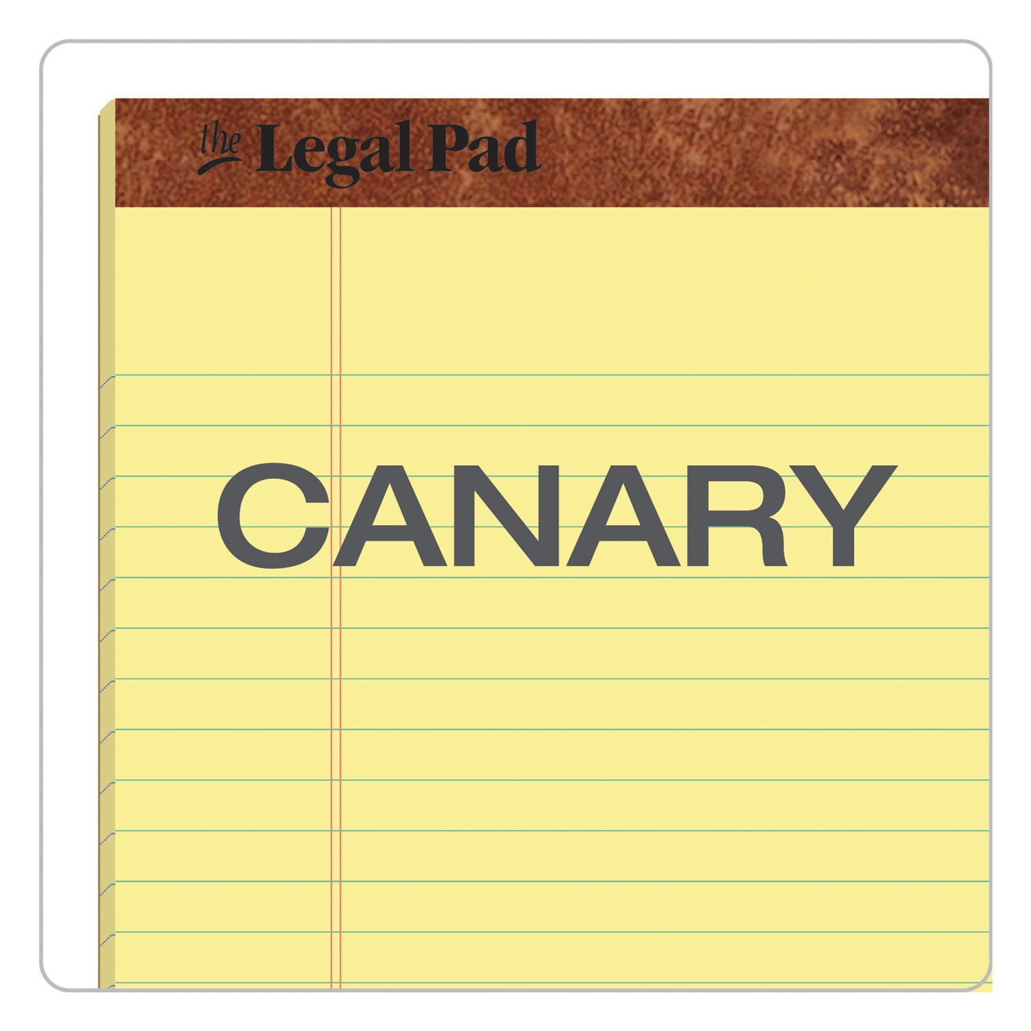 "The Legal Pad" Ruled Perforated Pads, Wide/legal Rule, 50 Canary-Yellow 8.5 X 11.75 Sheets, Dozen