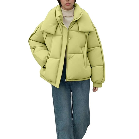 FRSASU Womens Fashion Cotton Jacket Solid Color Zip Button Long Sleeve Casual Outwear Top Green