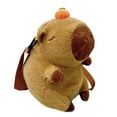 thumbnail image 5 of amagogo Plush Capybara Backpack Funny Casual Lightweight Fashion Stuffed Animal Backpack Brown, 5 of 9